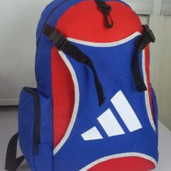 Mochila de Taekwondo con espacio para peto azul/rojo