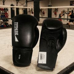 FITPARK guantes de boxeo negro con malla